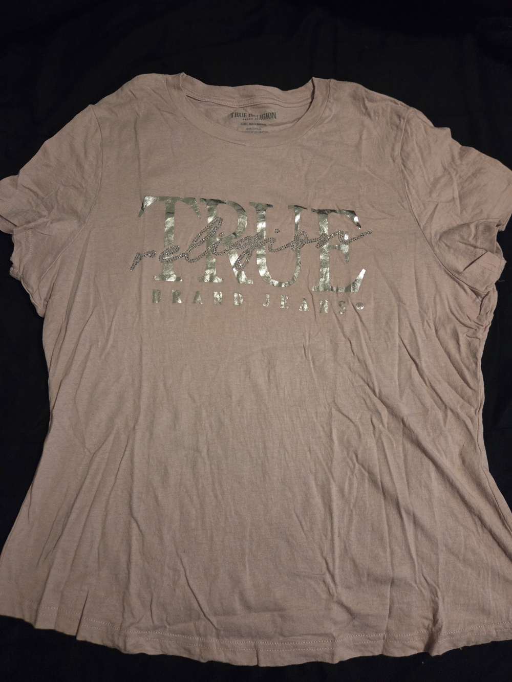 True Religion Women's Pink Logo Tee